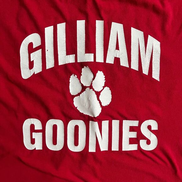 Russell Athletic Nublend  Gilliam Goonies Red T-Shirt Sz Large Y2K Double Sided - Picture 4 of 7